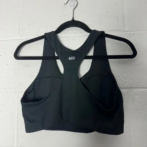 REI Co Op Womens Black Racerback Sports Bra‎ XL Athletic Workout Gym - Image 3