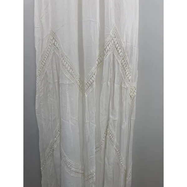 Chelsea & Violet‎ White Lace Crochet V-Neck Maxi Dress Women Small Boho Summer - Image 4