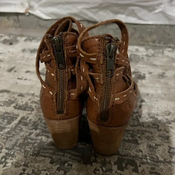 Frye Brown Naomi Pickstitch Shootie Boots Size 6 US - Image 5