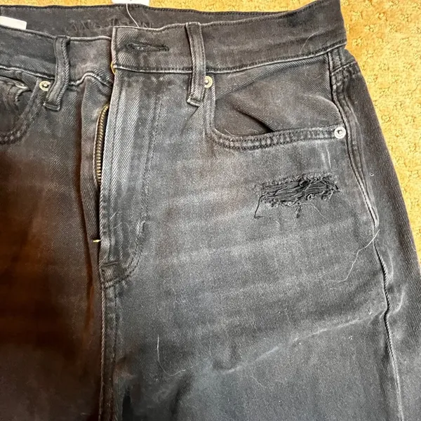 NWT AE AMERICAN EAGLE MOM JEAN BLACK WOMENS SZ 10 Streetstyle Urban Y2k 80s - Image 3