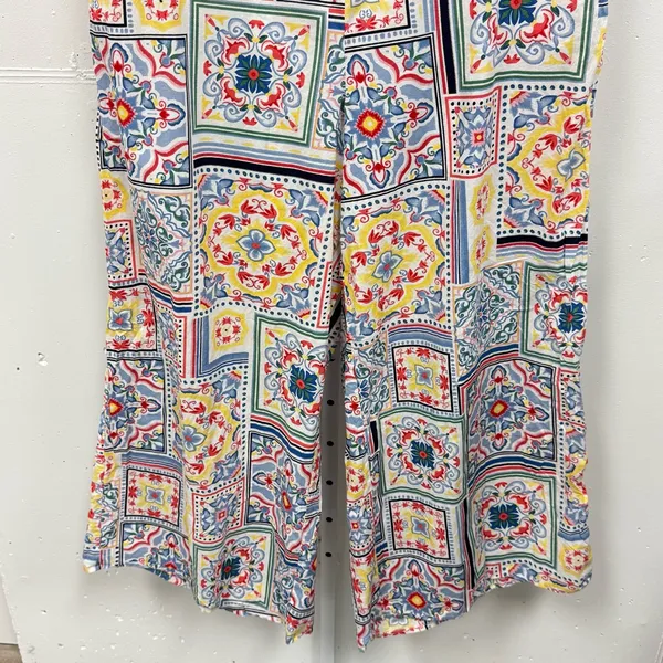 Eloquii Women’s Boho Mosaic Print Cotton Wide Leg Cropped Pull On Pants‎ Sz 20 - Image 5