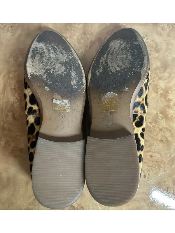 Madewell The Frances Leopard Calf Hair Loafers Women's Size 9 Animal Print Flats - Image 7