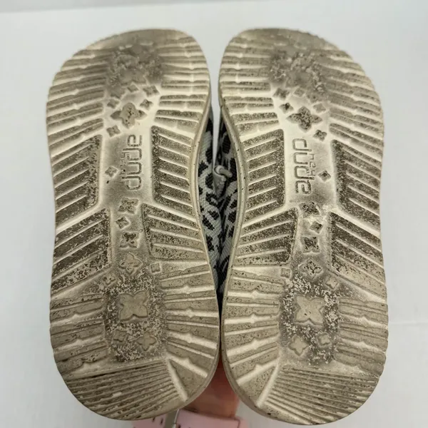 Hey Dude Wendy Woven Cheetah Shoes Womens 7 Beige Animal Print Slip On Canvas - Image 9