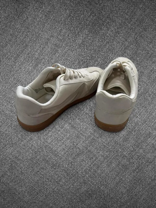 Cream Retro Gum Sole Casual Sneakers Size 10 - Image 7