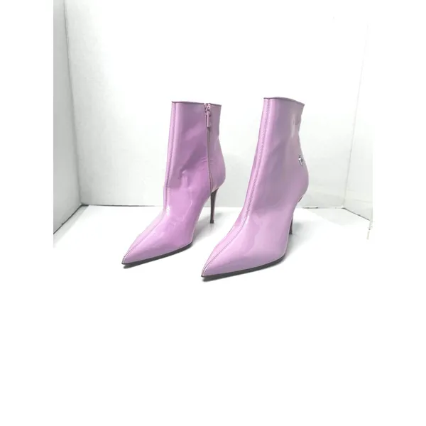 Christian Louboutin Kate Booty 85 Patent Leather Ankle Boots Pinkador EU 38 - Image 10