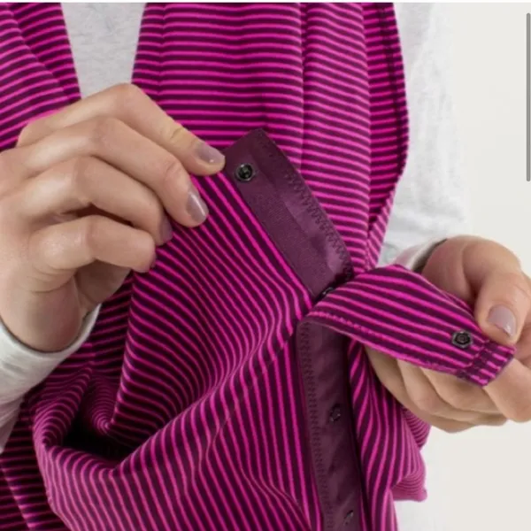 Lululemon Vinyasa Scarf Luon Light Hyper Stripe Raspberry Glo Pink Purple 466 - Image 2