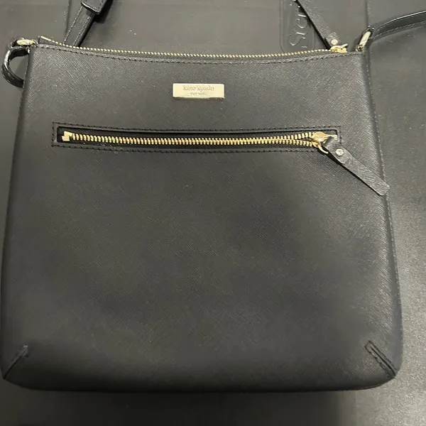 Kate Spade Black Crossbody Bag with Gold Accents - Image 2