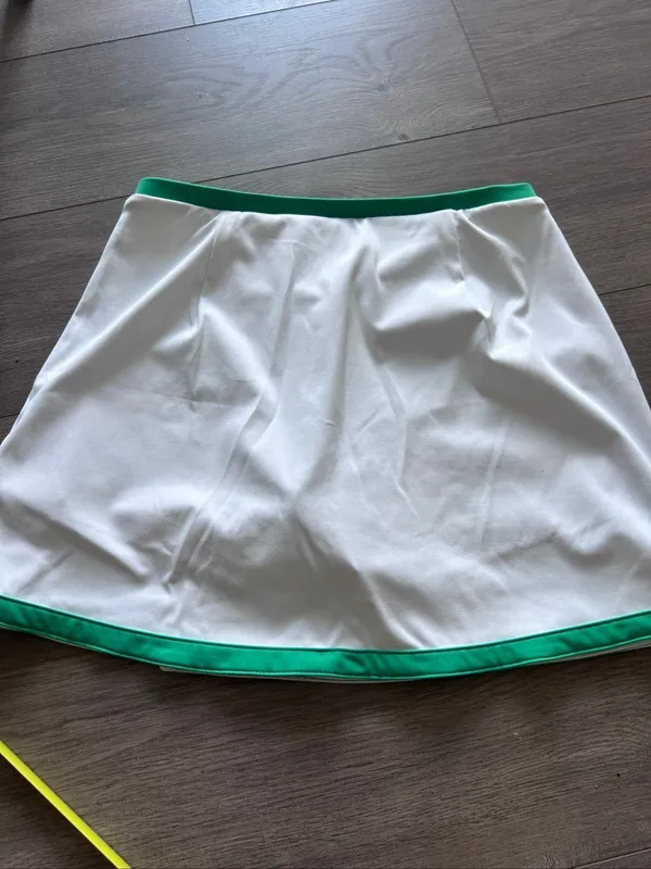J. Crew Cloudstretch Wrap Tennis Skirt Skort Size s White Green Pickleball BP01 - Image 6