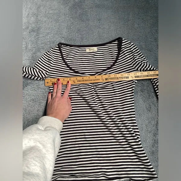 Madewell Striped long sleeve Top small - Image 7