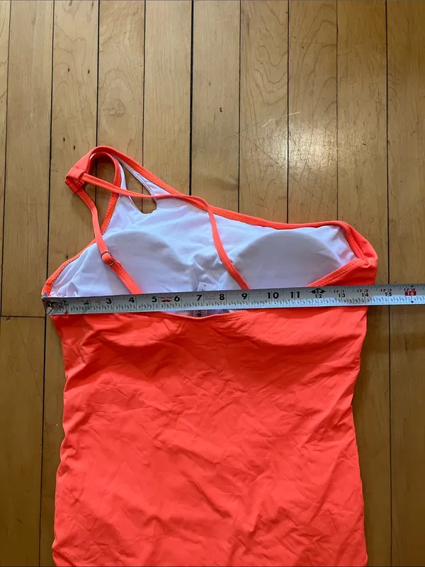 Holipick Neon Orange One Shoulder Adjustable One Piece Swimsuit XL NWT - Image 10