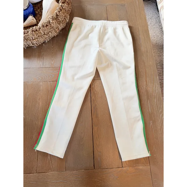 Pam & Gela Track Pants Womens White Rainbow Stripe Size M - Image 2