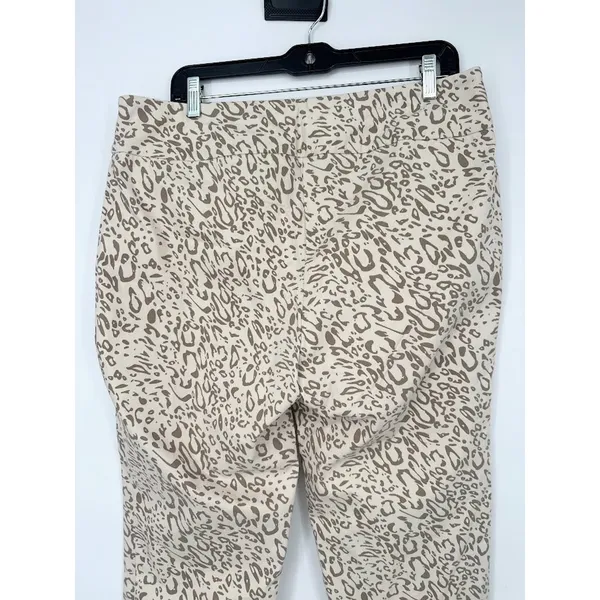 Soft Surroundings XL Womens Pull On Stretch Sarianne Pants‎ Animal Leopard Print - Image 3