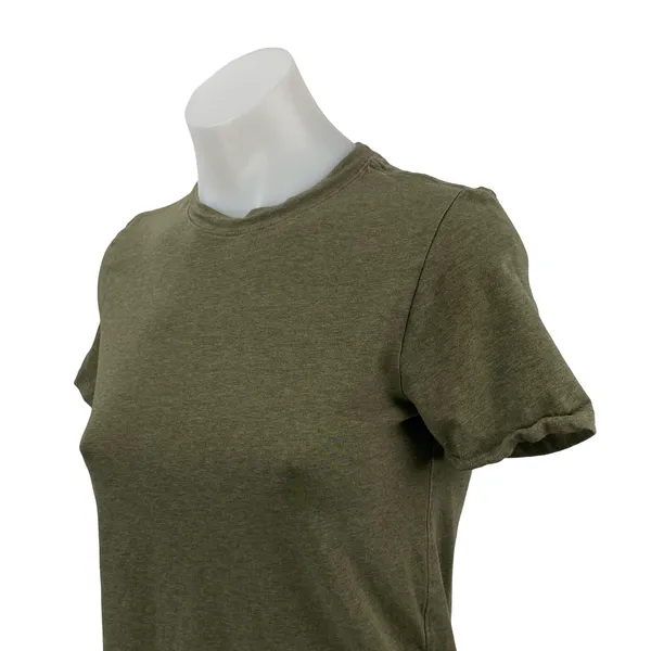 Lululemon Women's Army Green Yoga Short Sleeve Athletic T Shirt Tee Top Size 2 - Image 2