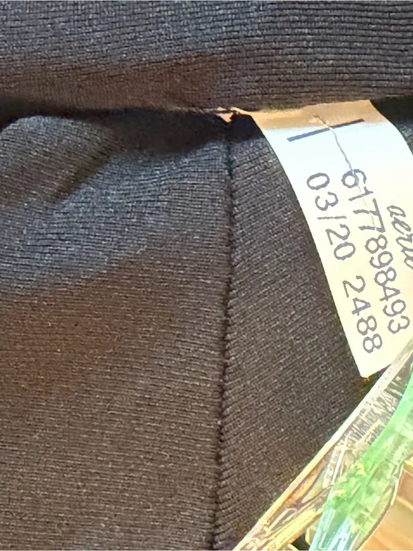 aerie Black Bandeau Top gold straps keyhole size M - Image 5