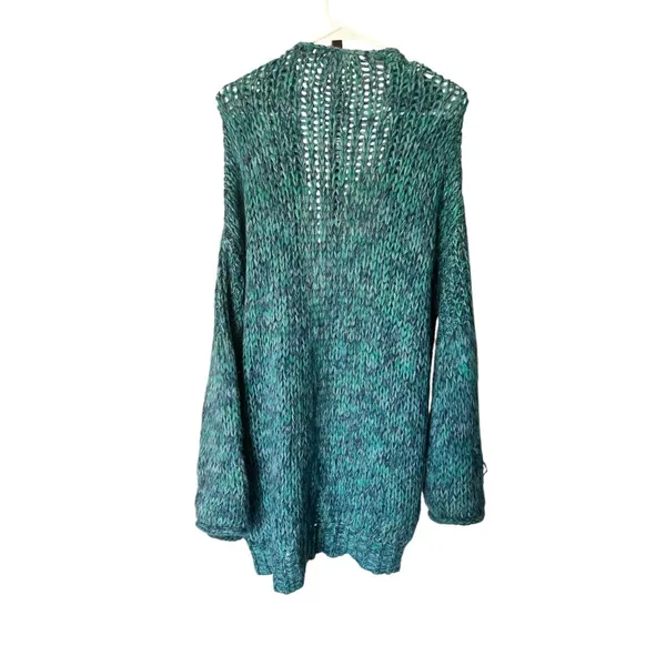Free People Women's Oversized Ocean Blue Chunky Cardigan - Image 3
