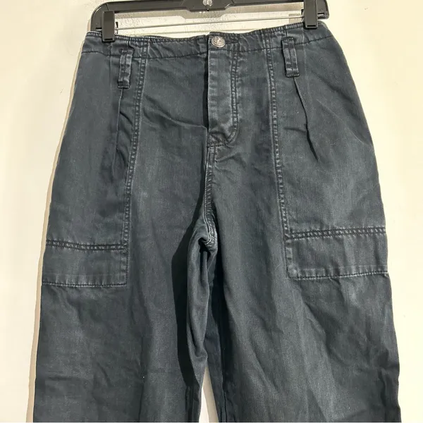 Free People Boyfriend Chino Utility Pants Black Size 6 - Image 5