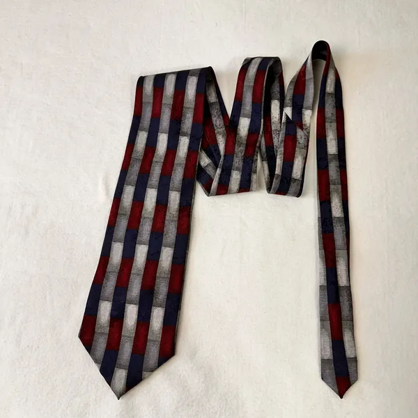 Giorgio Moreschi Men's Tie Geometry Silk Multicolor Classic Necktie Cravat acs - Image 5