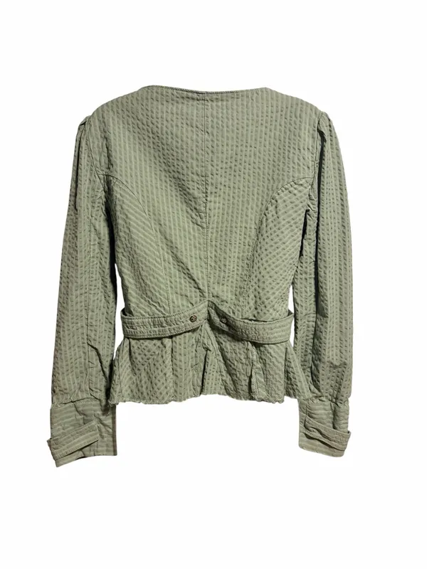 Free People Long Sleeve Darcy Jacket Size Small Maine Green - Image 8