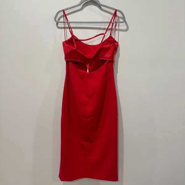 New! Likely Lorna Midi Dress‎ Scarlet Red Size 8 - Image 7