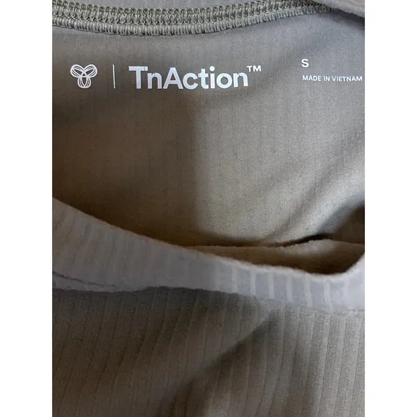 Aritzia TNA Action Women's Olive Green Long Sleeve Activewear Tee T-shirt Top S - Image 4