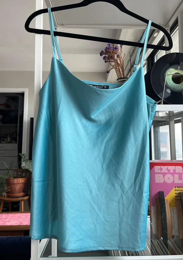 SheIn Blue Belted Shorts And Tank Set - Image 4