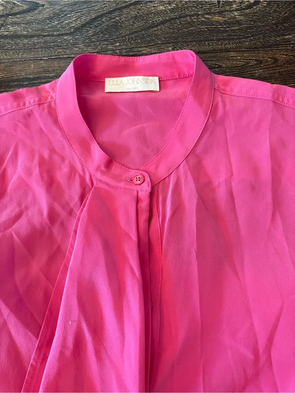 Ulla Johnson Adalyn Dress Women 6 Fuchsia Excellent Silk Ruffle Mini - Image 6
