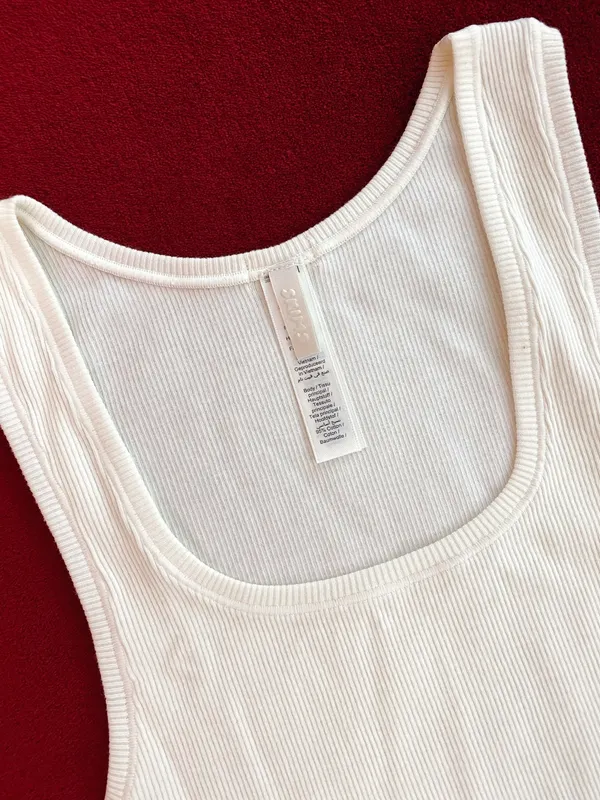 SKIMS cotton rib tank in marble size XS - Image 3