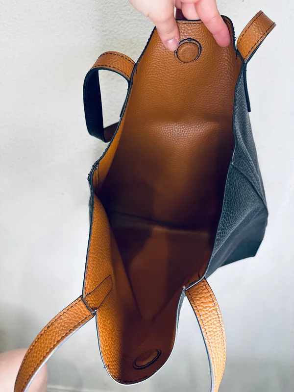 ASOS Black Vegan Leather Tote - Image 2
