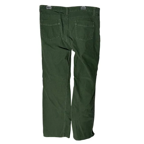 GAP Green Corduroy Pants Low Rise Boot Cut Women's Size 14 - Image 4
