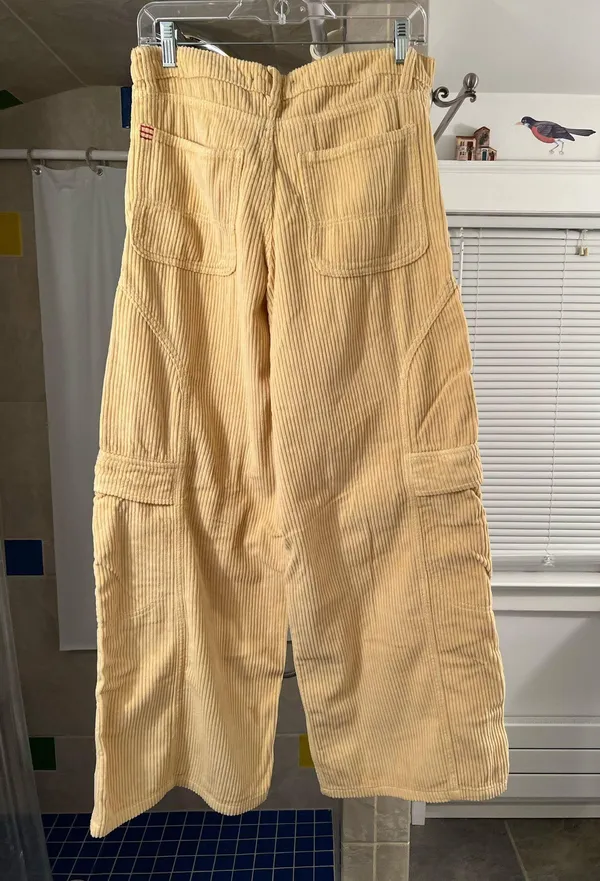 Urban Outfitters Yellow Corduroy wide Leg Skater Pants - Image 2