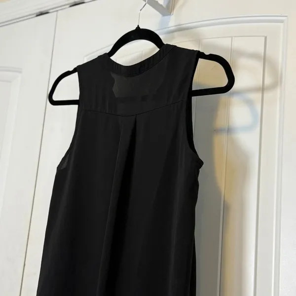 Lush Womens EUC Sleeveless V-Neck High Low Hem Pleated Back Dress XS Casual Chic - Image 5
