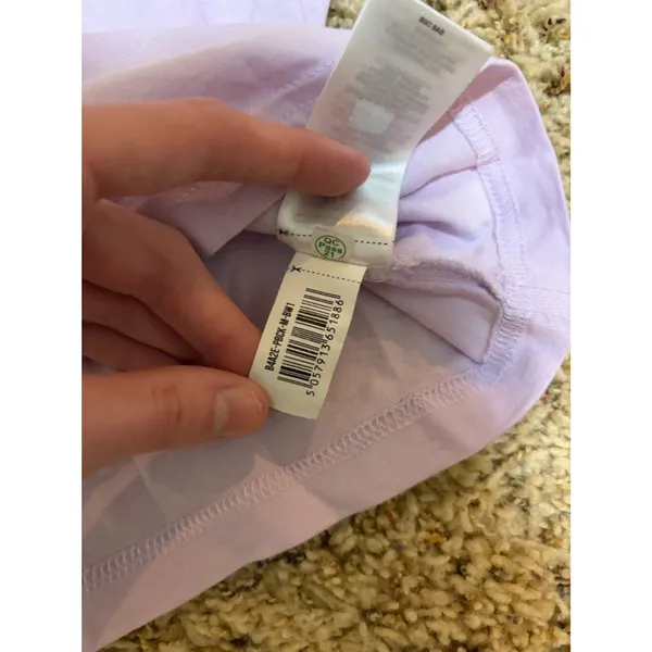 Gymshark Size M Lifting Club Legacy Crop Top Boxy Graphic Tee Shirt Faded Lilac - Image 6
