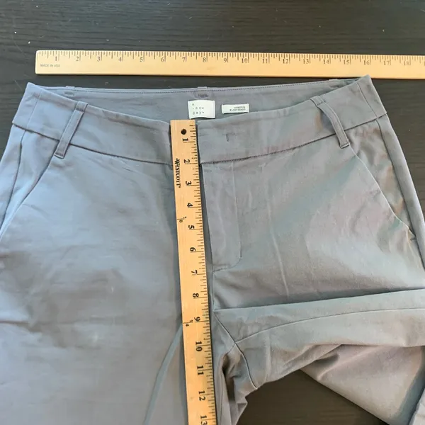 A‎ New Day Womens Gray Stretch Cotton Ankle Pants Size 10 High Rise Slim Tapered - Image 7