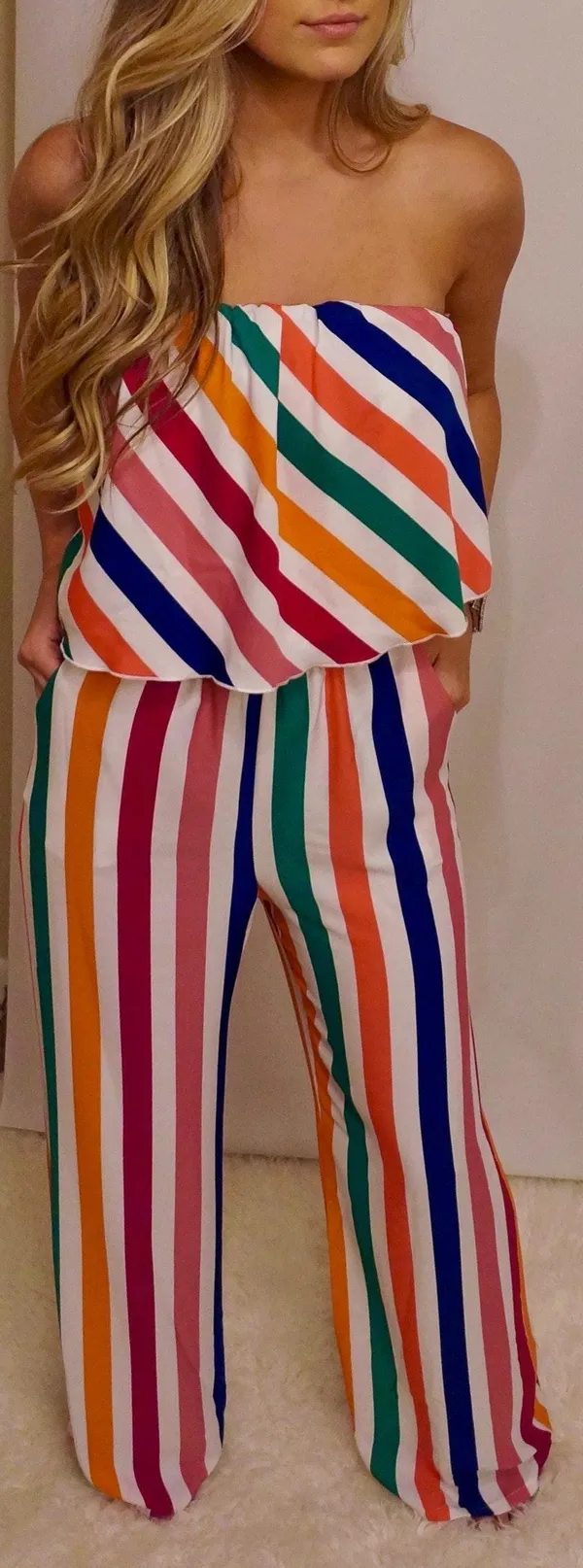 Strapless Jumpsuit Multi Size L - Image 2