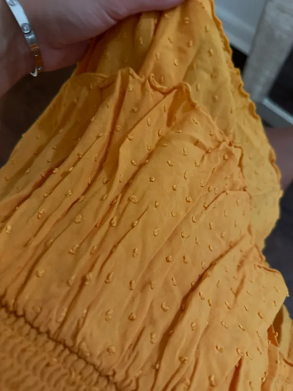 Forever 21 Orange Ruffle High Rise Skirt. - Image 3