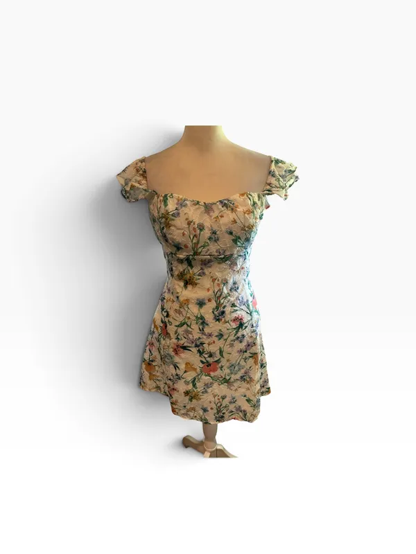 wild fable Strapless Floral Sundress in White with Pastel Print BRAND NEW - Image 2