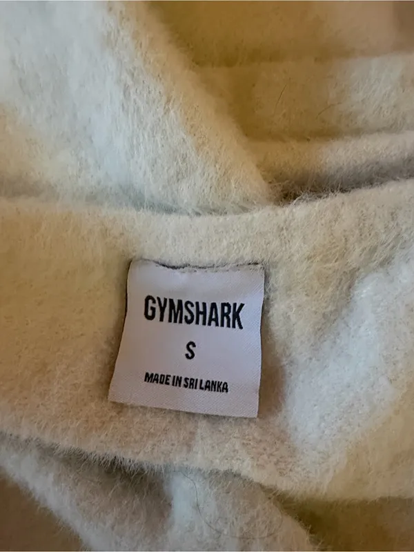 Gymshark x Whitney Simmons Women's Fuzzy Knit Halter Top in white S - Image 5