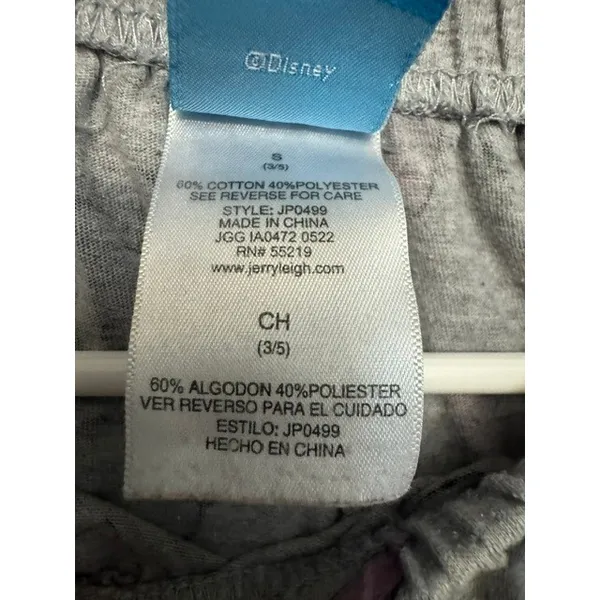 Disney Lilo & Stitch Pajama Pants Gray All Over Print Lounge Bottoms‎ S (B) - Image 3