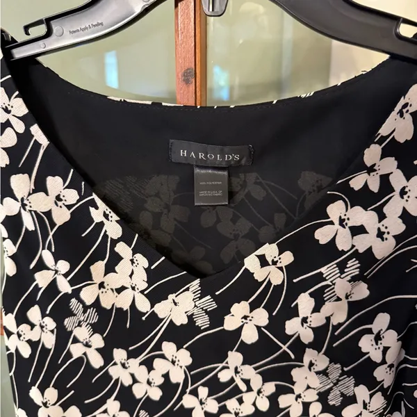 Harold's Vintage Midi Dress Black Size 4 - Image 2
