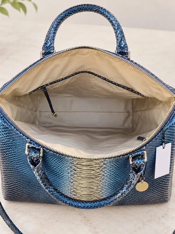 Brahmin Duxbury Serenity Meridian Embossed Leather Satchel NWT - Image 4