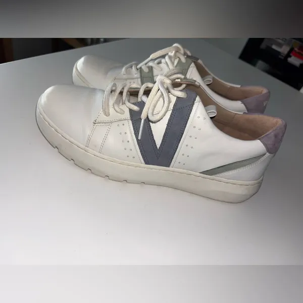 Vionic Women's‎ Simasa Abyss White Leather Multicolor Detail Sneakers Size 8 - Image 8