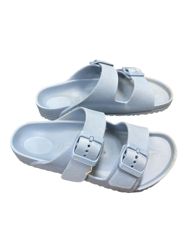 Birkenstock womens blue slip on designer casual sandals sz 33/3.5 SKU 10-520 - Image 5
