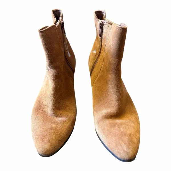 ✨Frye Sandra Chelsea Sz 9 Booties Leather Suede Cognac Cowgirl✨ - Image 9