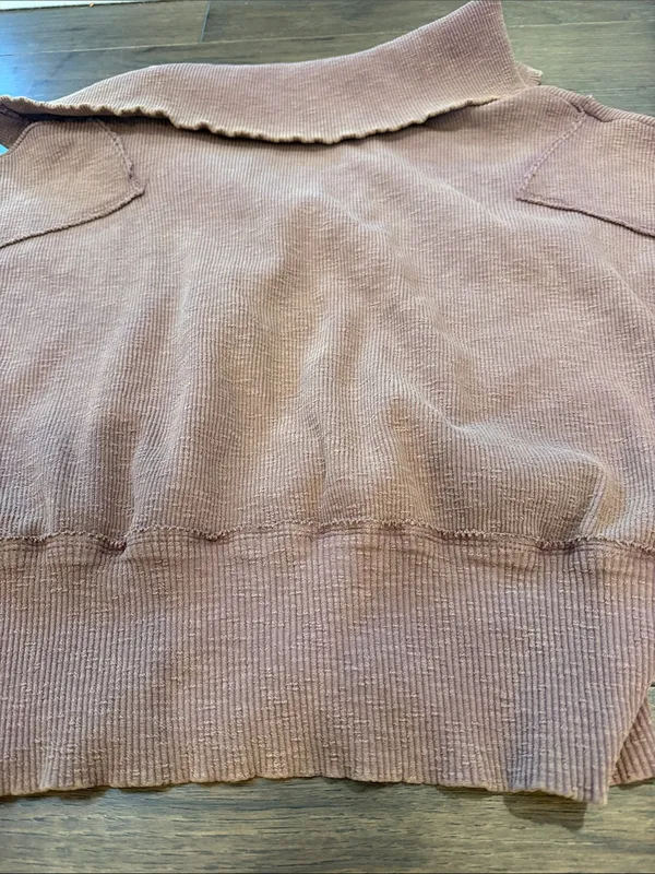 We The Free Free People Not So Ordinary Polo Top Size Small in Mauve - C59-002 - Image 6