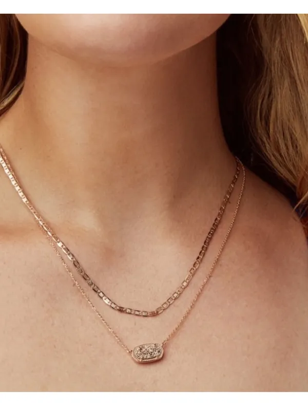 NWT Kendra Scott Gold Iridescent Drusy Necklace NEW * - Image 5