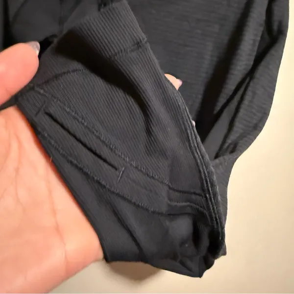 Lululemon Bhakti Yoga Jacket Luon Pique Black Dark Slate / Black- Size 6 - Image 4