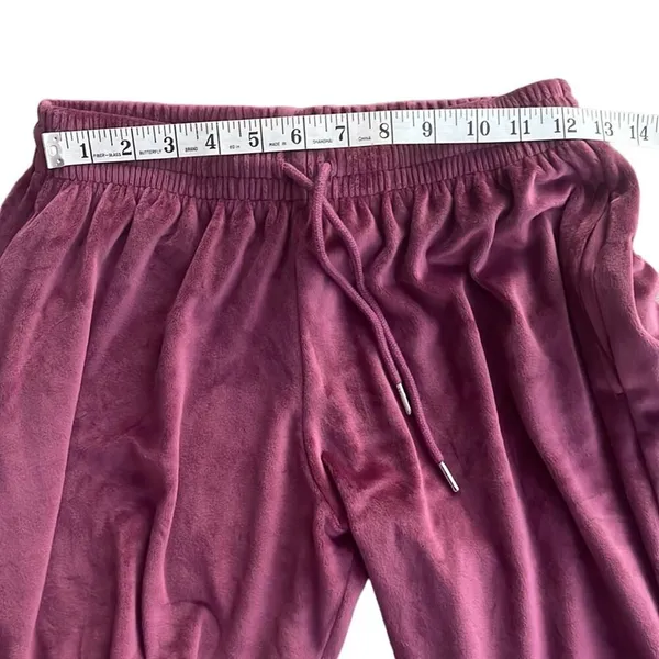 PINK Victoria Secret purple velour lounge pants size small - Image 3