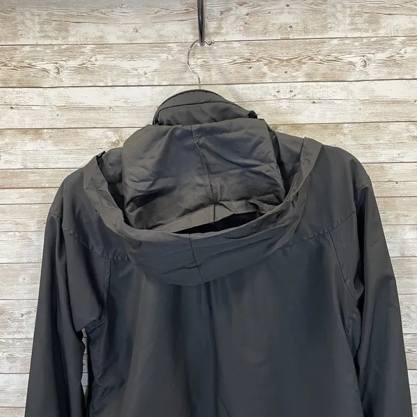 Nike Womens M Jacket‎ Reversible Black Fit Dry Hidden Hood Running Cycling Logo - Image 14