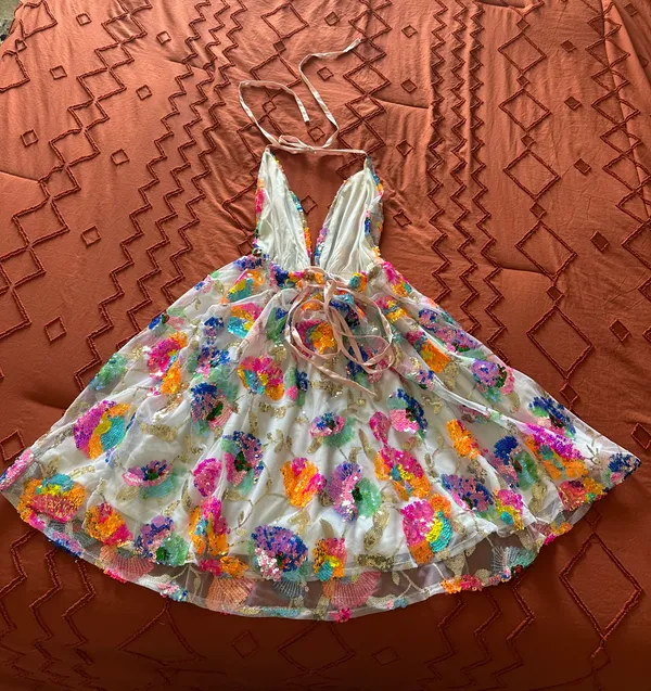 Sequin bejeweled dress Multiple - Image 3