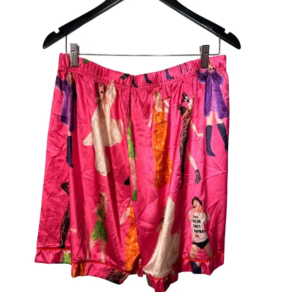 Womens Pink Satin-like Pajama‎ Set Shorts Sleepwear Loungewear XL Taylor Fashion - Image 10